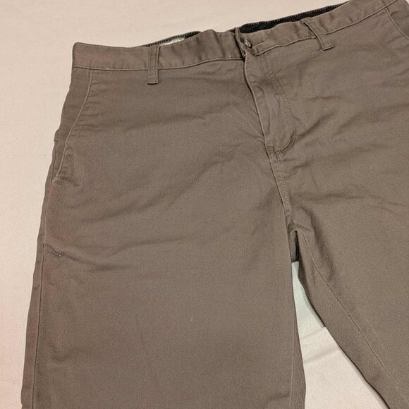 Volcom Shorts Mens 32 Grayish Green Lined Waist Cotton Blend Good Condition - Picture 4 of 14
